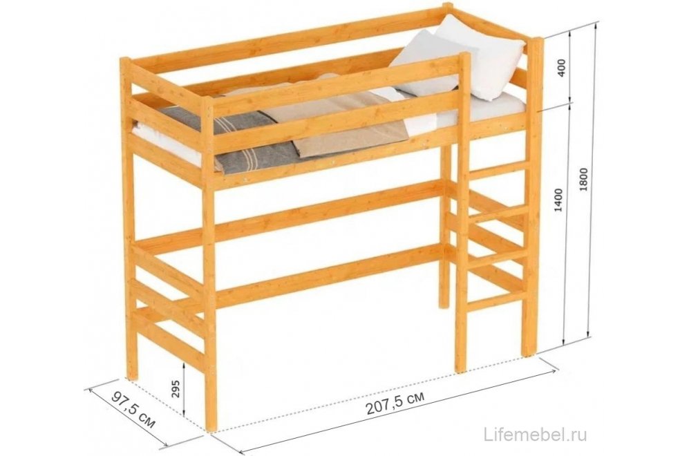Кровать-чердак Ф3 90х200