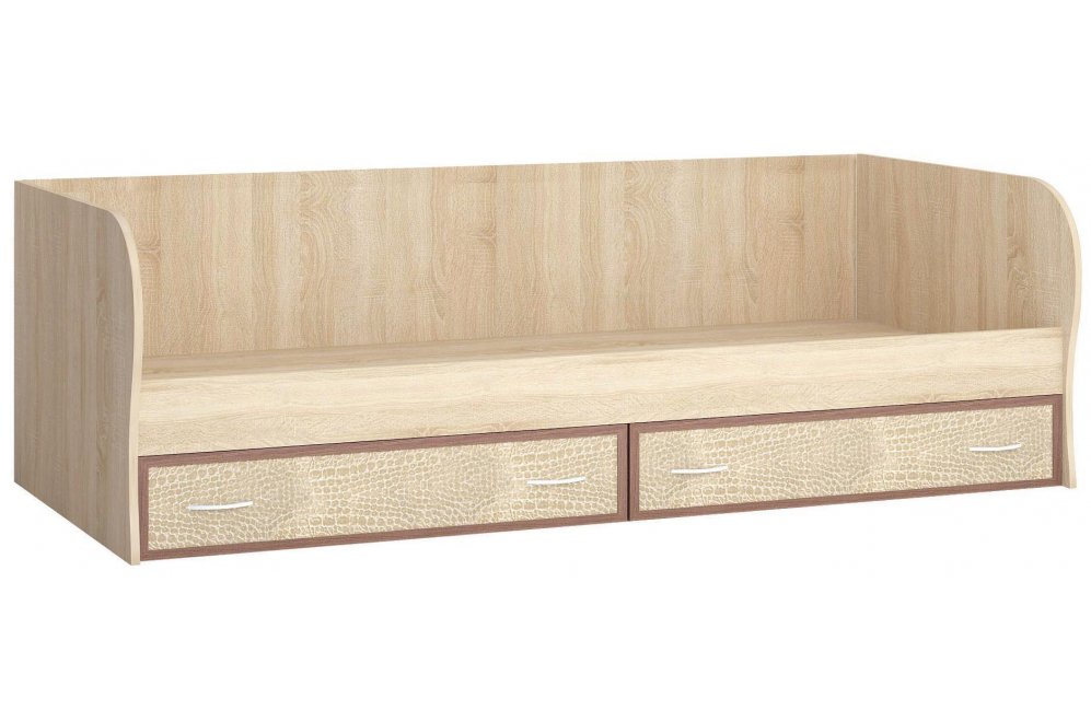 Кровать Джульетта ДДКР-1 с ящиками дуб сонома / ясень шимо