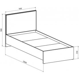 Подростковая кровать Анастасия АН-21К 90х200