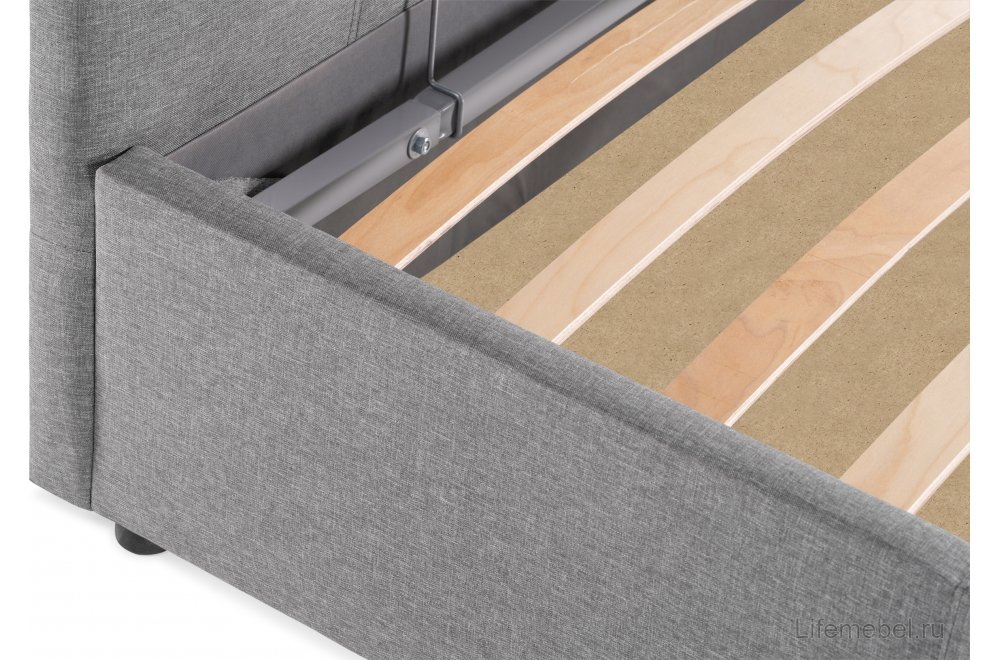 Полутораспальная кровать Афродита-2 120х200 рогожка серая