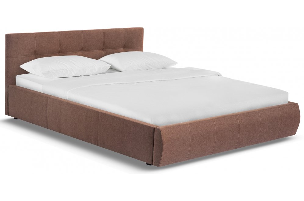 Полутораспальная кровать Афродита 120х200 рогожка коричневая