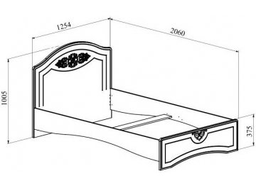 Полутораспальная кровать Ассоль АС-111К
