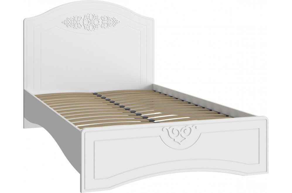 Полутораспальная кровать Ассоль АС-111К 120х200 дерево белое