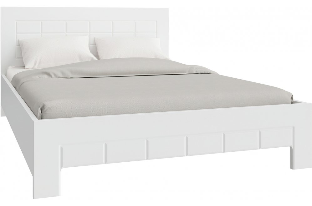 Полутораспальная кровать Изабель ИЗ-711K 140х200 белое дерево