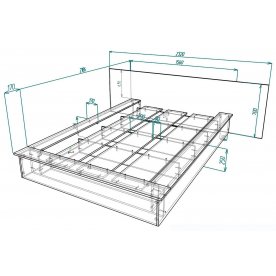 Полутораспальная кровать Мебелайн 2