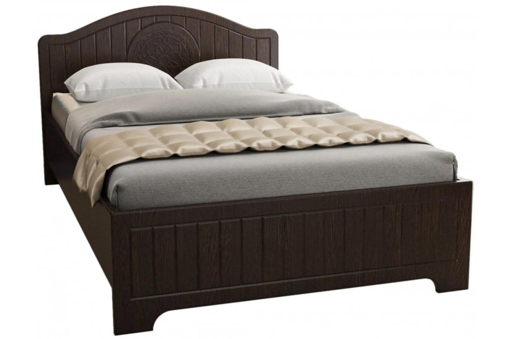 Полутораспальная кровать Монблан МБ-601К 120х200 венге / орех шоколадный