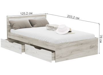 Полутораспальная кровать Муза КР 606