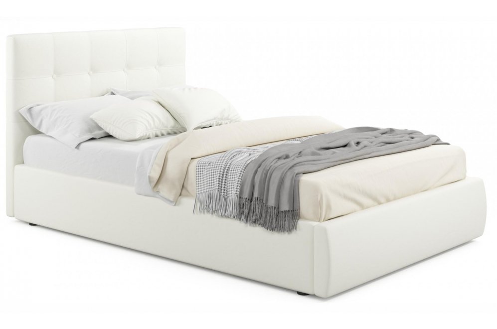 Полутораспальная кровать Selesta 120х200 с ПМ бежевый велюр