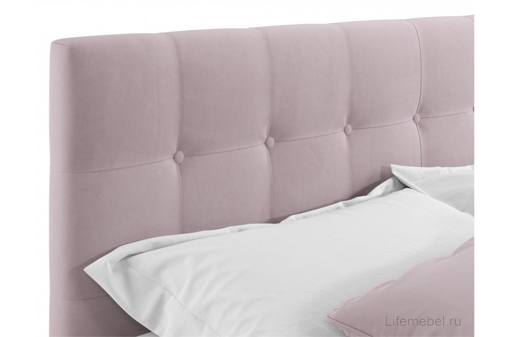 Полутораспальная кровать Selesta 120х200 с ПМ лиловый велюр