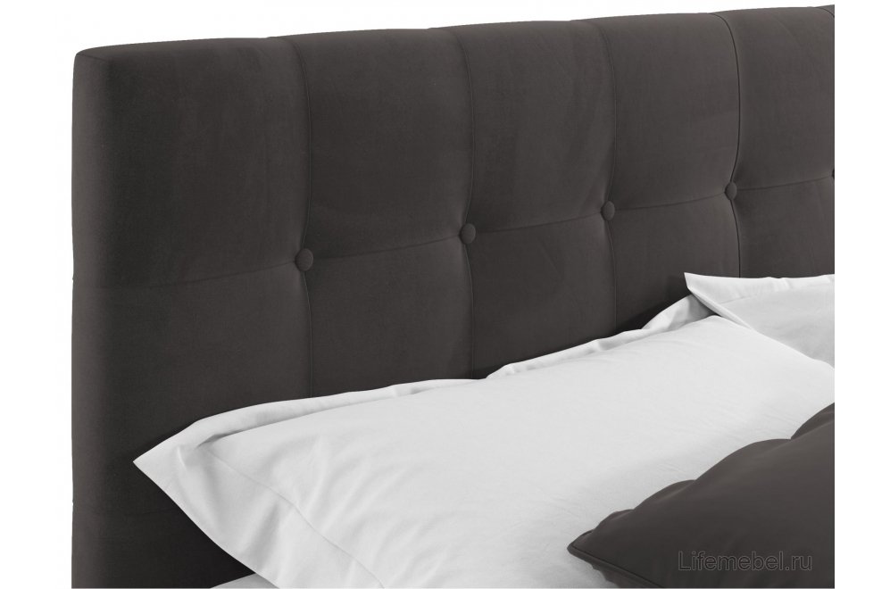 Полутораспальная кровать Selesta 120х200 с ПМ велюр шоколад