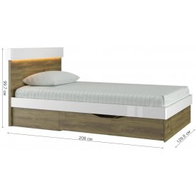 Полутораспальная кровать Torino 120S