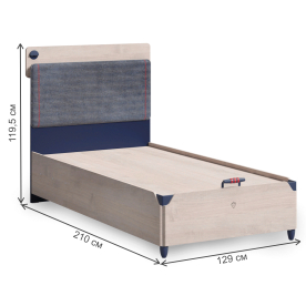 Полутораспальная кровать Line Trio