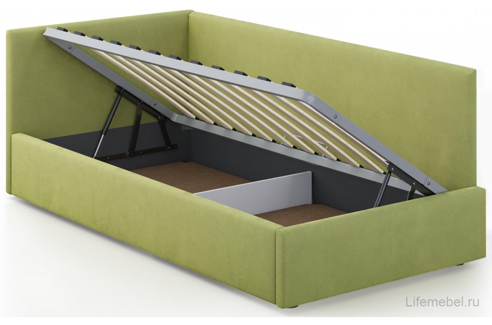 Тахта Каролина-2 120х200 с ПМ велюр bingo apple