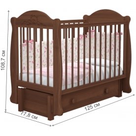 Кроватка Мишутка 3 с маятником и ящиком