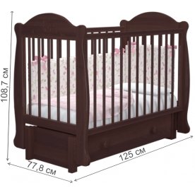 Кроватка Мишутка 3 с маятником и ящиком