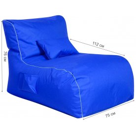 Пуф синий оксфорд