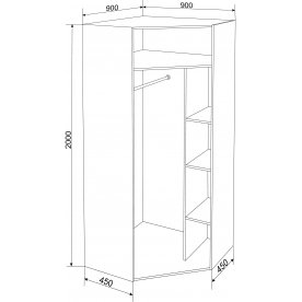 Шкаф Белла угловой