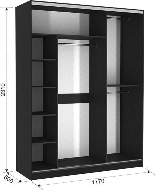 Шкаф-купе Бассо 7-600 18 венге