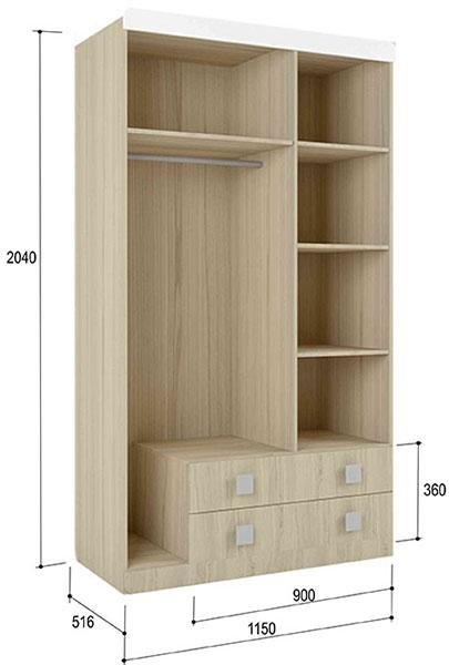 Шкаф Стиль №25 туя светлая / лайм