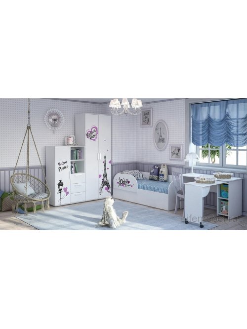 Шкаф Трио ШК-10 белый / бонжур