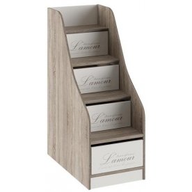 Лестница приставная Брауни ТД-313.11.12 фон бежевый с рисунком / дуб сонома трюфель