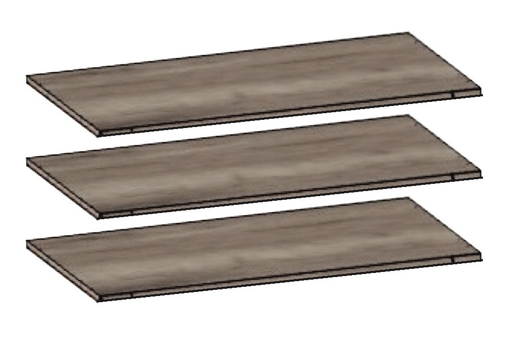 Полки в шкаф для одежды 3 шт ясень таормино