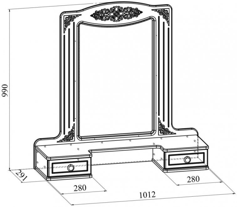 Надстройка для стола Ассоль плюс АС-38 ваниль