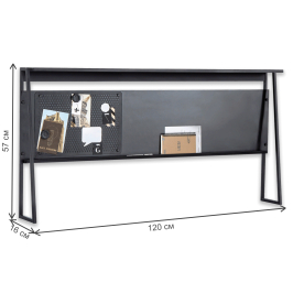 Надстройка для компьютерного стола Line Dark Metal