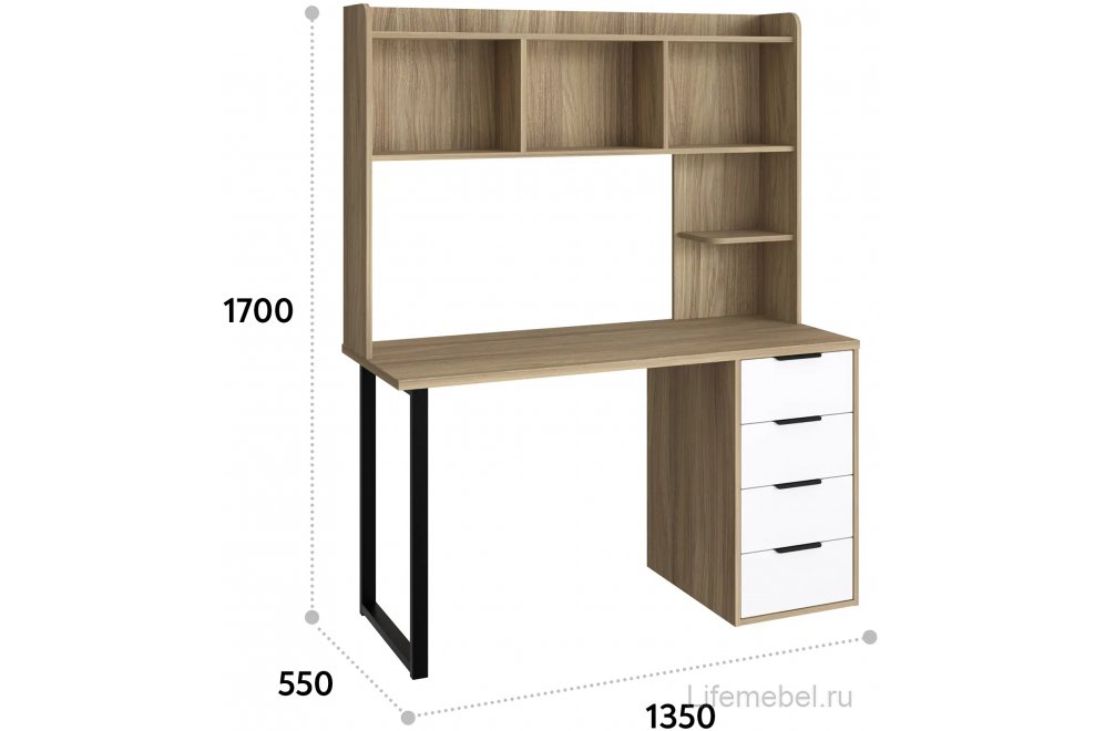 Надстройка для стола П-102 блэквуд ячменный