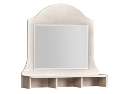 Надстройка для комода Прованс №412 с зеркалом сосна белая
