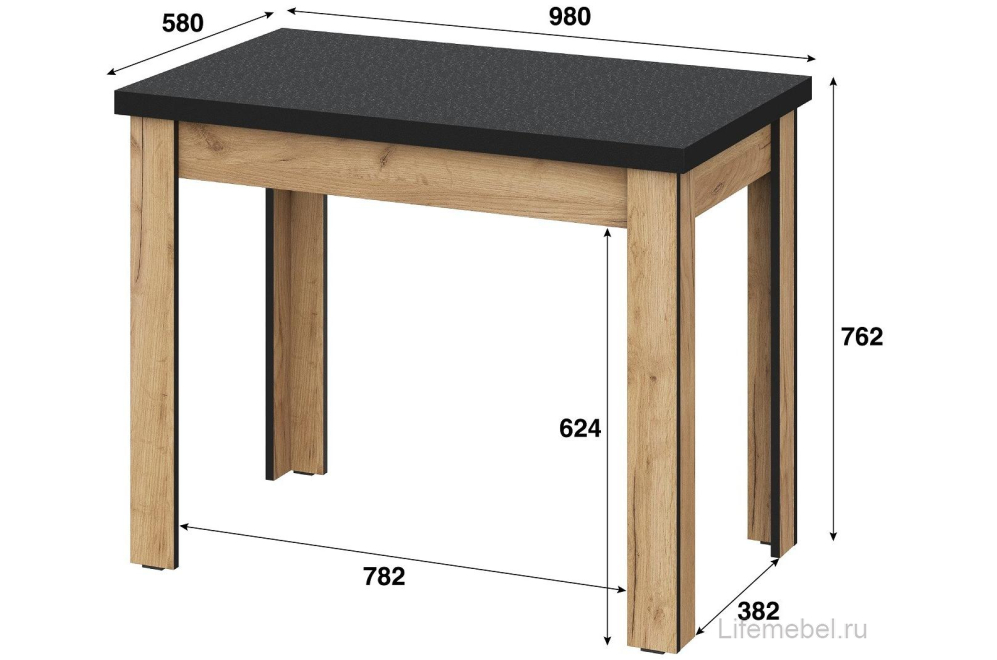 Кухня Аризона 2 м со столом Аризона СО 2 белый / дуб золотой / черный
