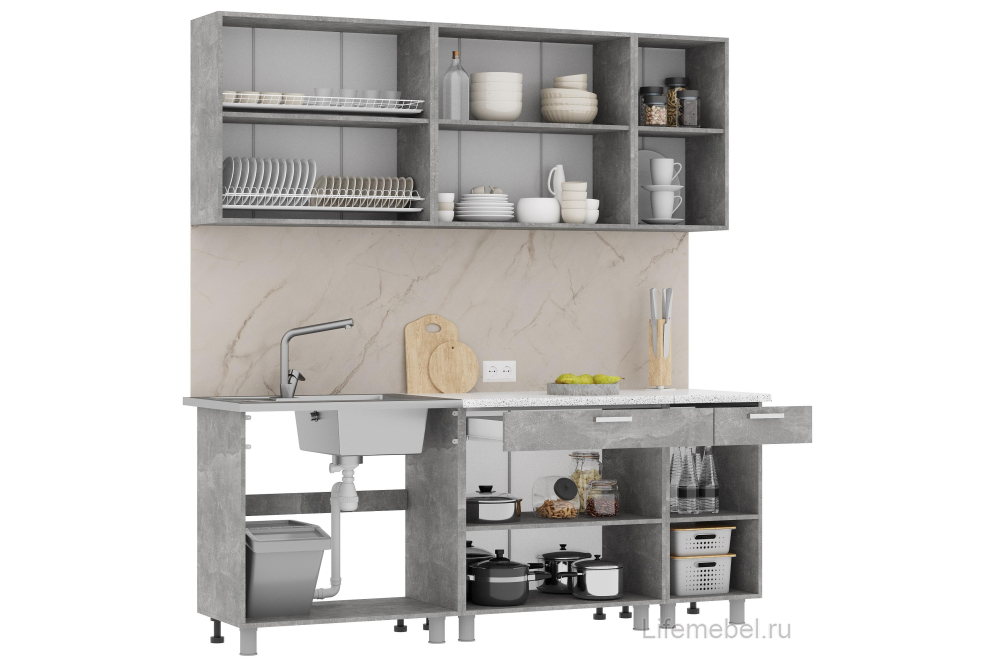 Кухня белый / ателье светлый