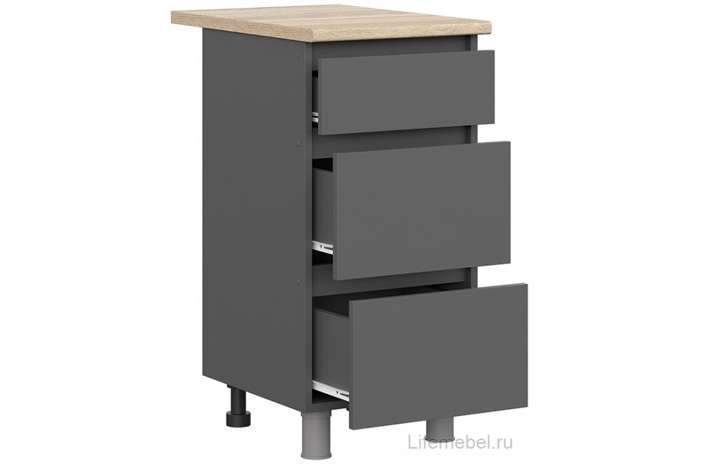 Модульная кухня Денвер графит 1,4м