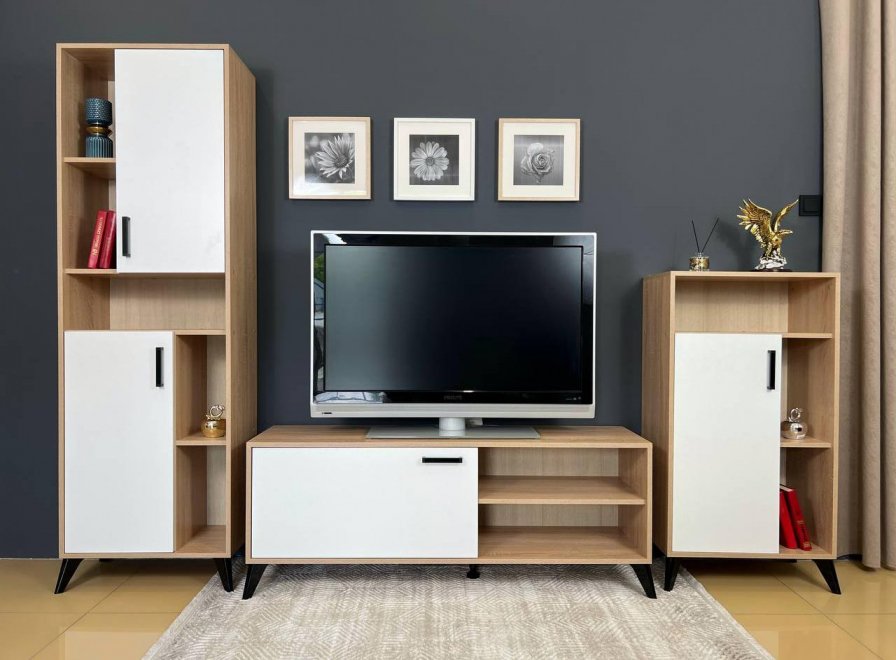 Готовая гостиная Алди дуб сонома / белый