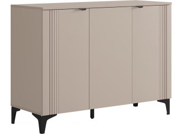 Стенка-горка Рич К2 2200х420х1800 мм кашемир / фрапучино матовый / черный