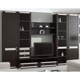 Стенка для гостиной Фиджи (комплектация 8) венге цаво / венге цаво