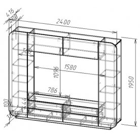 Готовая гостиная Мебелеф-2