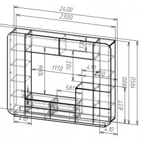 Готовая гостиная Мебелеф-3