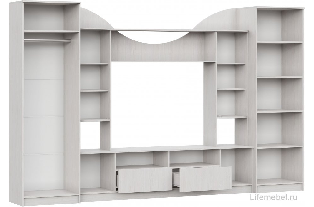 Готовая гостиная МГС 8 ясень анкор светлый