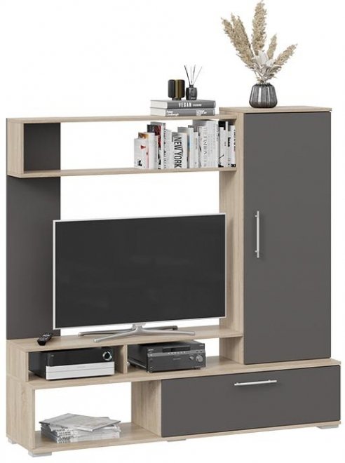 Готовая гостиная Сиена дуб сонома / графит серый