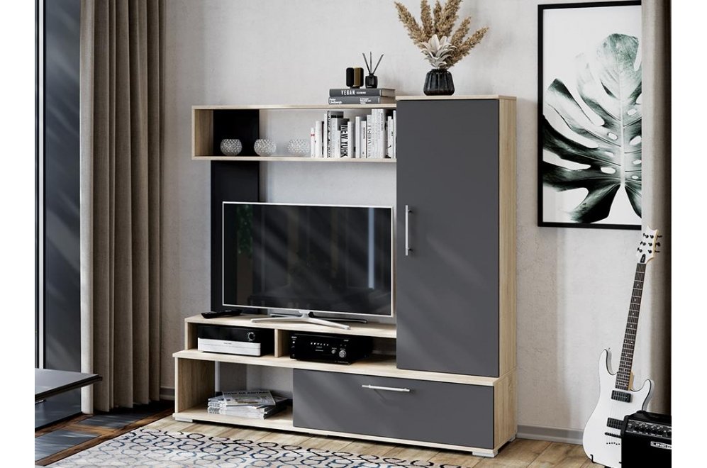 Готовая гостиная Сиена дуб сонома / графит серый