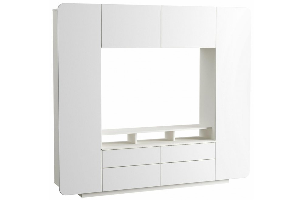 Готовая гостиная Румба белый / белый глянец  - Уцененный экземпляр