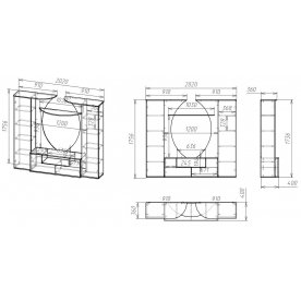 Готовая гостиная Мебелайн-17