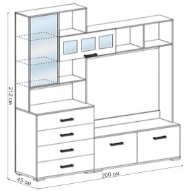 Готовая гостиная Яна ТВ 751