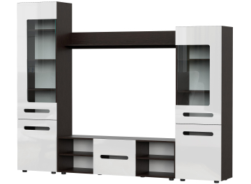 Готовая гостиная Fang венге / белый глянец