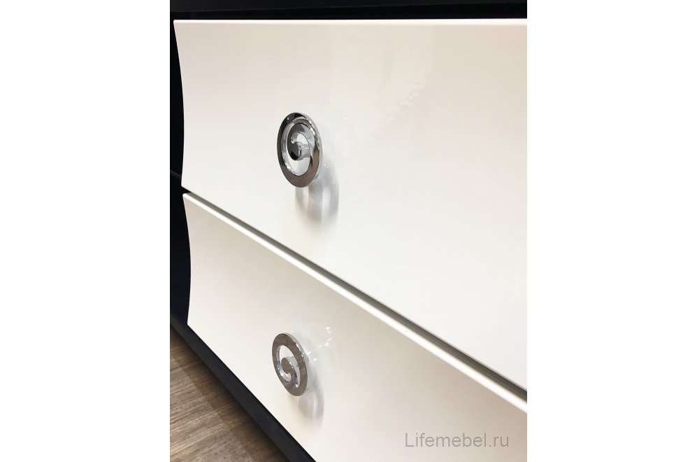 Модульная гостиная Камилла (комплектация 1) белый глянец / черный