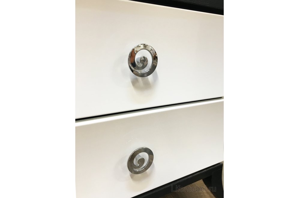 Модульная гостиная Камилла (комплектация 2) белый глянец / черный 