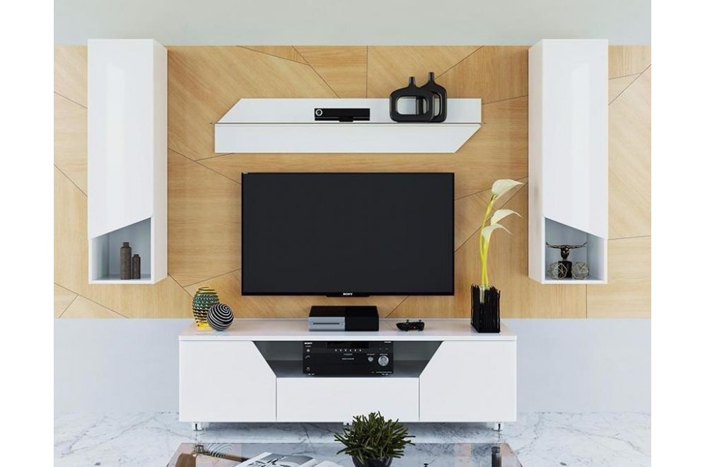 Гостиная Diamond комплектация 2 белый глянец