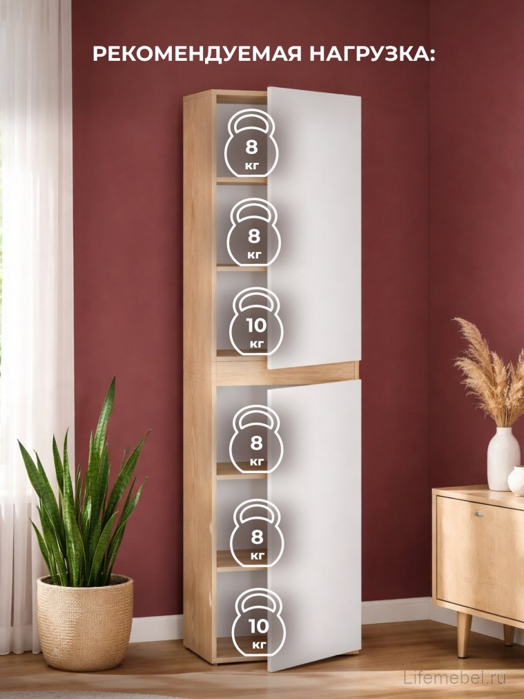 Модульная гостиная Алетра дуб крафт серый / глянец белый комплектация 2