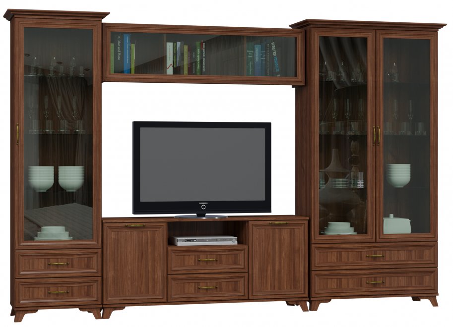 Модульная гостиная Мирелла орех селект комплектация 5